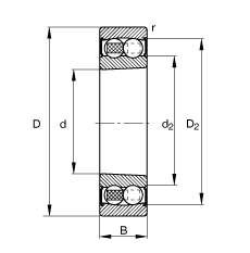 {(dio)S 2206-K-2RS-TVH-C3, (j) DIN 630 (bio)(zhn)Ҫߴ, FףF 1:12ɂ(c)ܷ